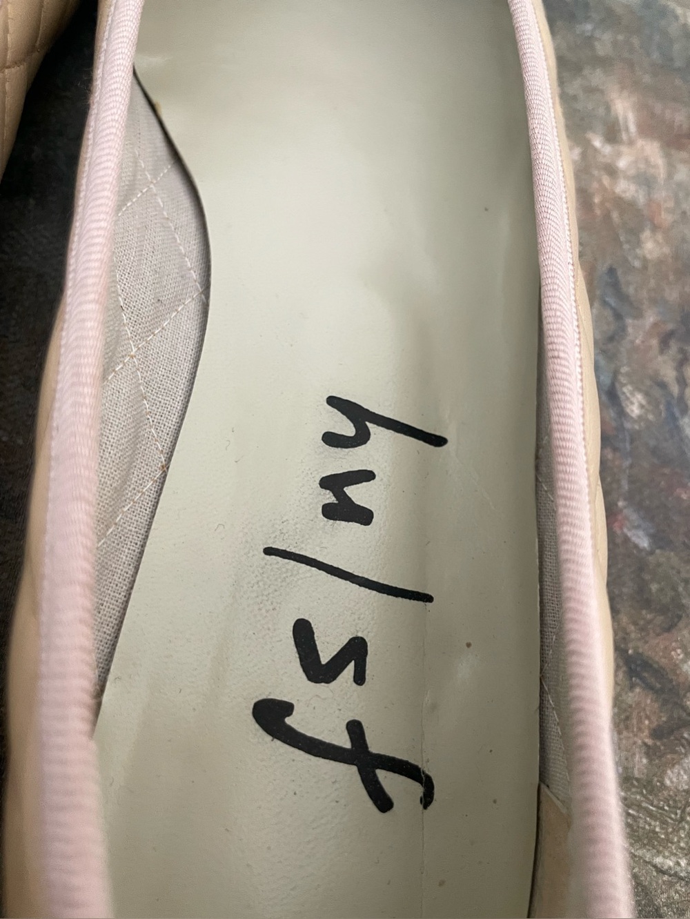 French Sole FS‎ / NY Ballet Flats Size 6.5 Beige Black Cap Toe - Picture 6 of 9